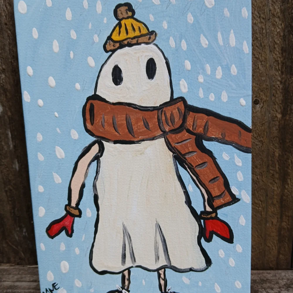 Ghost In Snow Painting - Picture 7 of 9